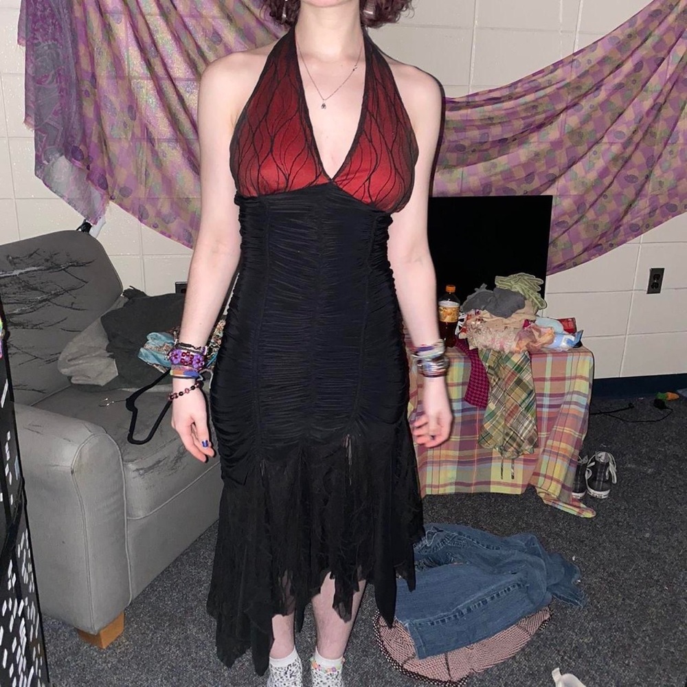 goth spider web dress vintage